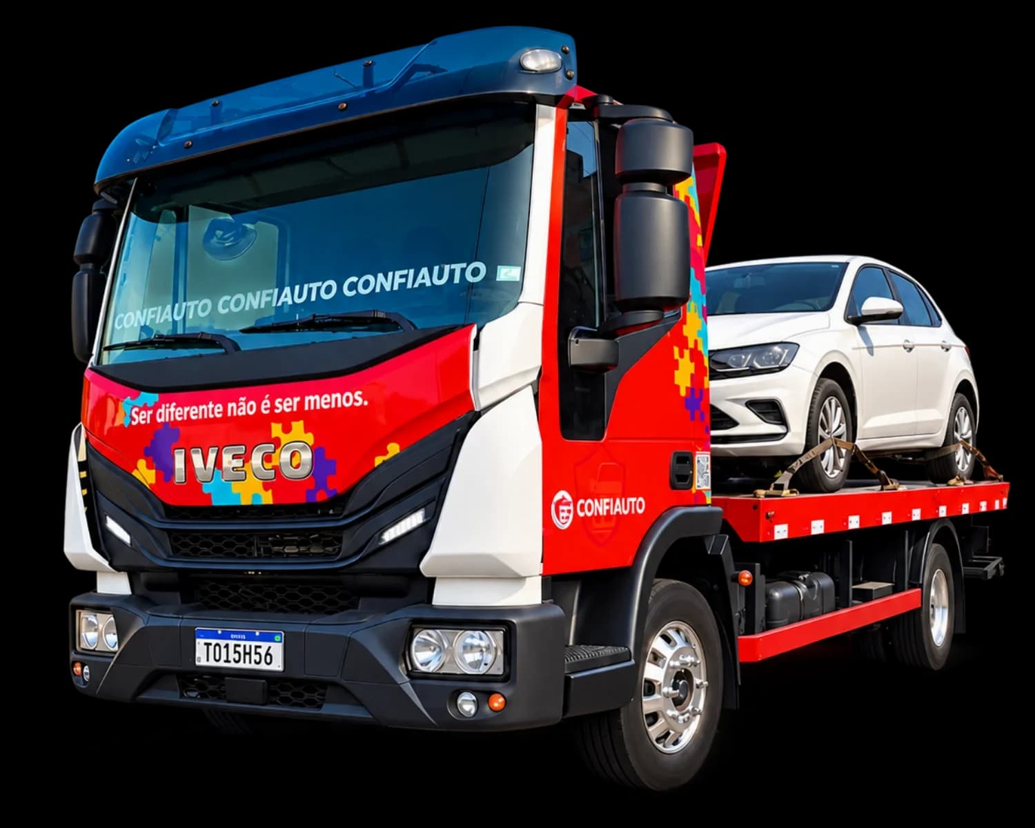 Guincho da Confiauto em atendimento